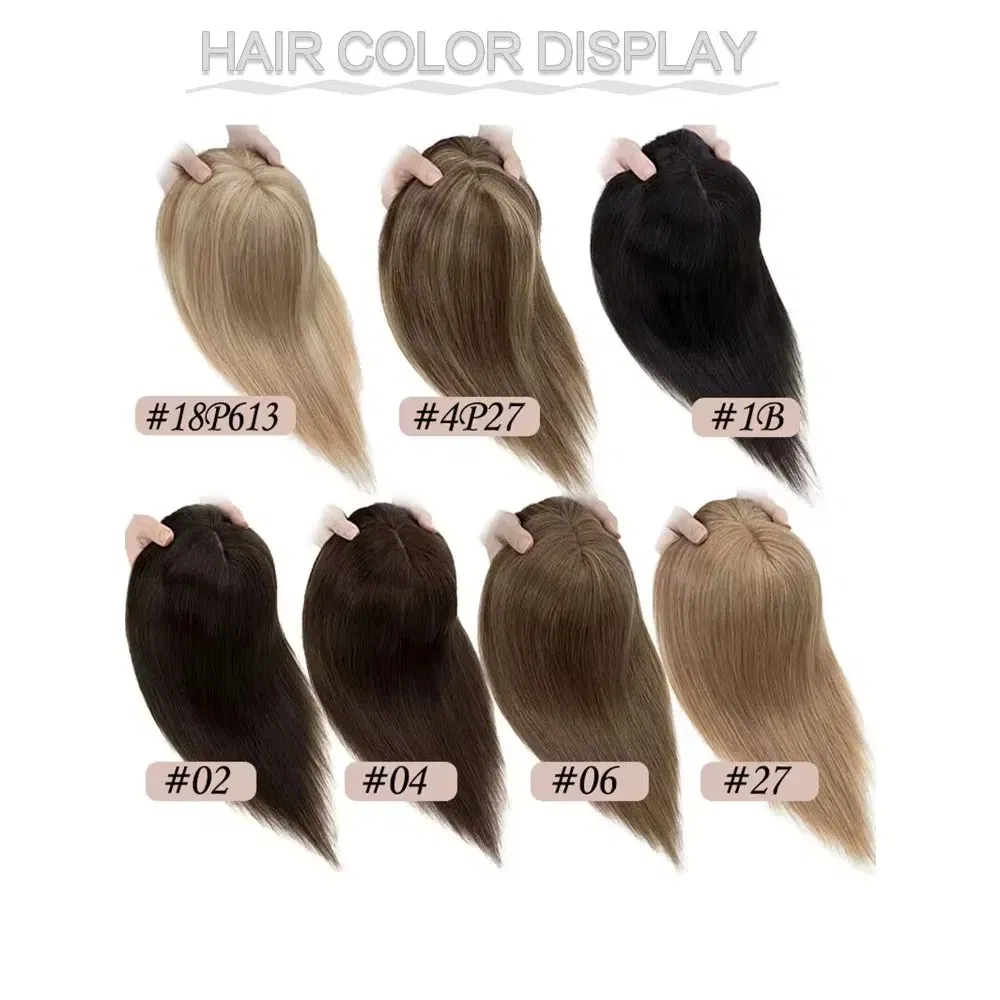 Toupee Color: 613#, Toupee Size: 4x6, Toupee Design: free, Toupee Density: 120%, Length: 14 inches - 5.5X6inch Mono Base Brazilian Remy Human Hair Topper 12"-18" Double Pu Around Thick Invisible Mono Topper for Women Hairpieces