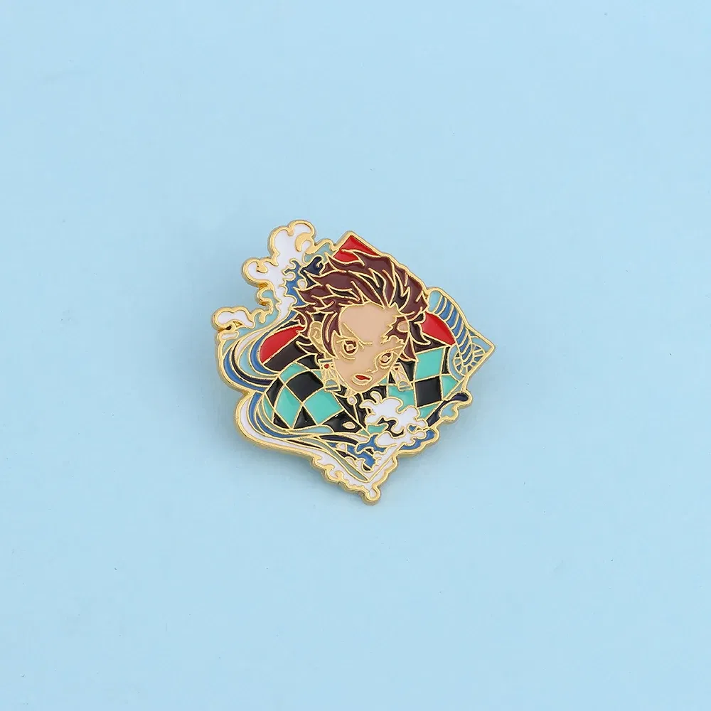 Metal color: Rhodium Plated, Ships From: CHINA - Anime Demon Slayer Figure Enamel Pins KamadoTanjirou Metal Badge Brooch for Jacket  Accessories for Fans Gifts