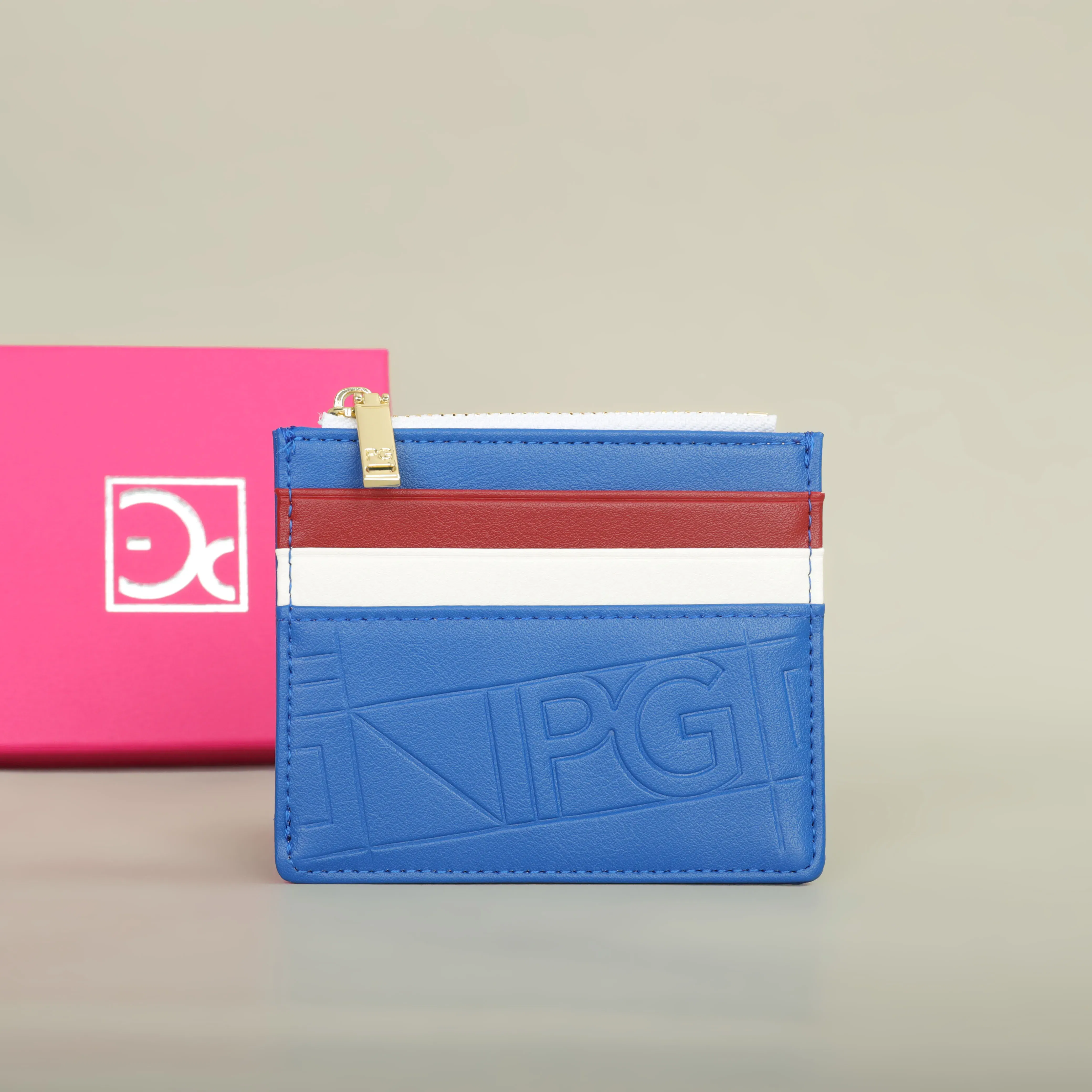 Color: Yellow / Gold - PG Women's Wallet Fashion Retro Temperament Women's Bag Button Folding Monogram Printed Metal Zipper Leather Bag Card Women's