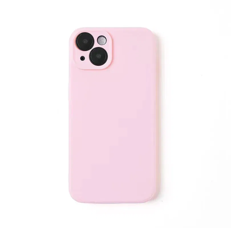 Color: pink, Material: Other - Luxury Silicone Phone Case for iPhone 11 12 13 14 15 Pro Max Mini Soft Candy Cover for iPhone XR XS Max 7 8 Plus SE 2020 Cases