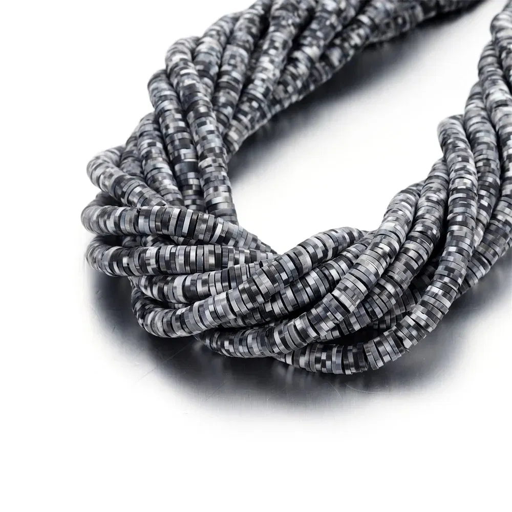 Color: PURPLE, Item Diameter: 6mm - 16Inch/Line 6mm Colorful Flat Round Polymer Clay Beads Loose Spacer Beads for DIY Jewelry Making Bracelet Necklace Accessories