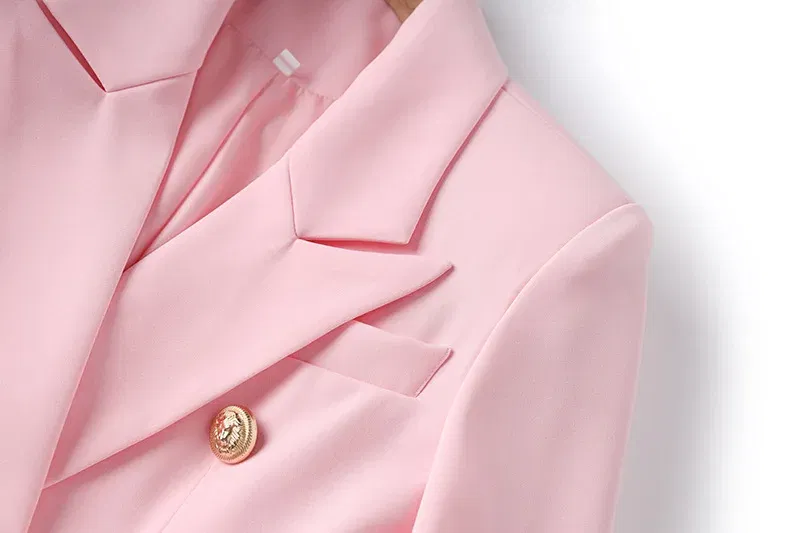 Color: WHITE, Size: XXL, Ships From: CN - New Arrival Elegant Style Lady Office Work Suit Double-breasted Long Sleeve Fitted Blazer A-line Pencil Mini Skirt Women 2Pcs