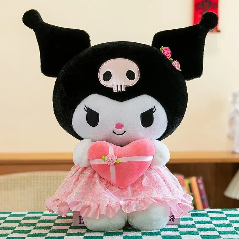 Color: WHEAT - Sanrio Kuromi Plush Toy30cm Cinnamoroll Melody Stuffed Doll Comfortable And Soft Plush Toy Valentine's Day Child Birthday Gift