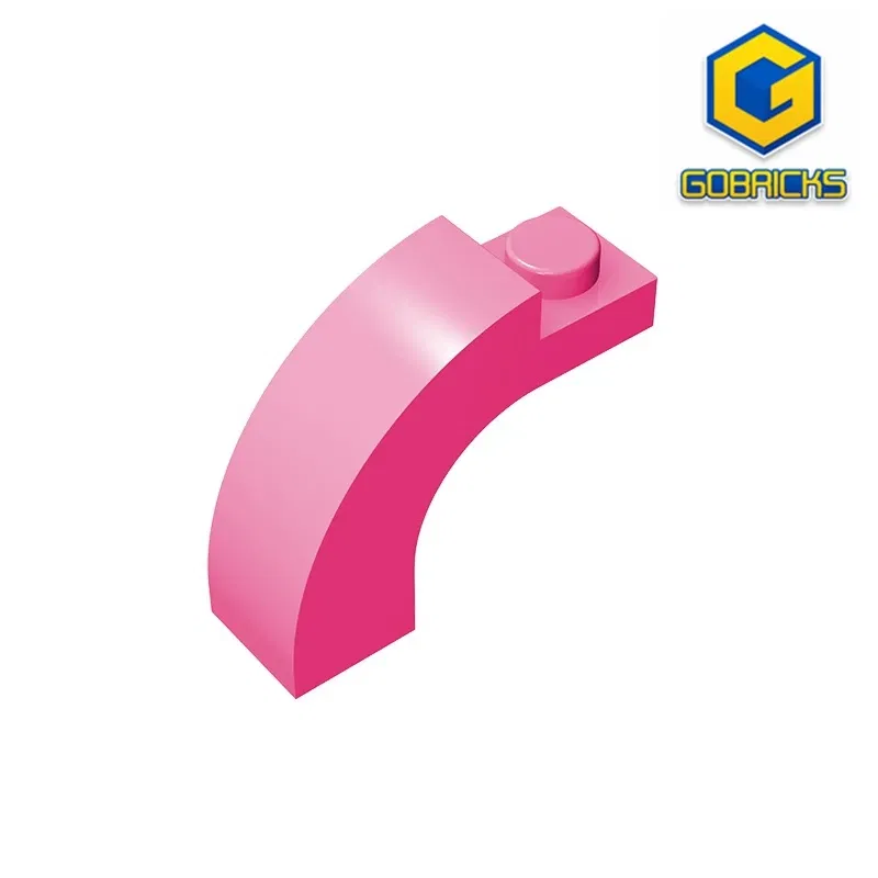 Color: Pink - MOC PARTS GDS-719 BRICK W. BOW 1X1X2 compatible with lego 6005 92903 children's toys Assembles Building Blocks Technical