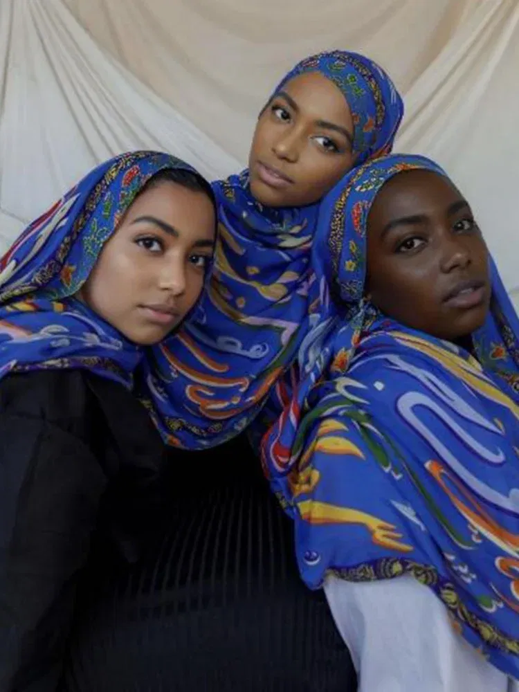 Color: Beige - 1Pcs Ramadan Hijab Leopard Print Women Bohemian Watercolor Soft Muslim Hijabs Floral Breathable Shawl Wrap Scarf Headscarf Warm