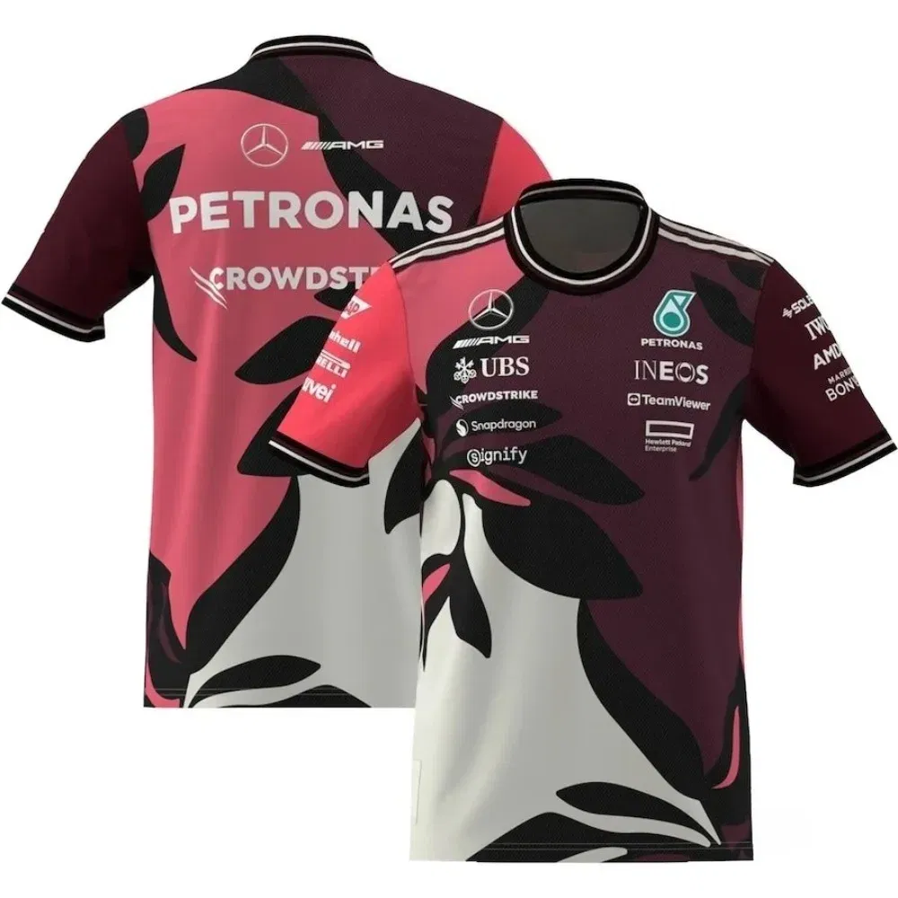 Color: Beige, Size: 4XL - 2025 New Arrival Miami GP Team T-Shirts Short Sleeve Men's Women's 3D Printing Quick-drying T-shirts Kid's Tees Training Tops