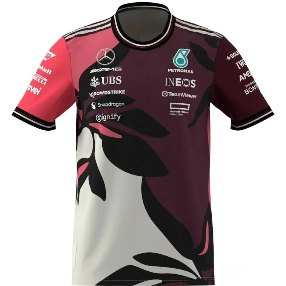 Color: Beige, Size: 4XL - 2025 New Arrival Miami GP Team T-Shirts Short Sleeve Men's Women's 3D Printing Quick-drying T-shirts Kid's Tees Training Tops