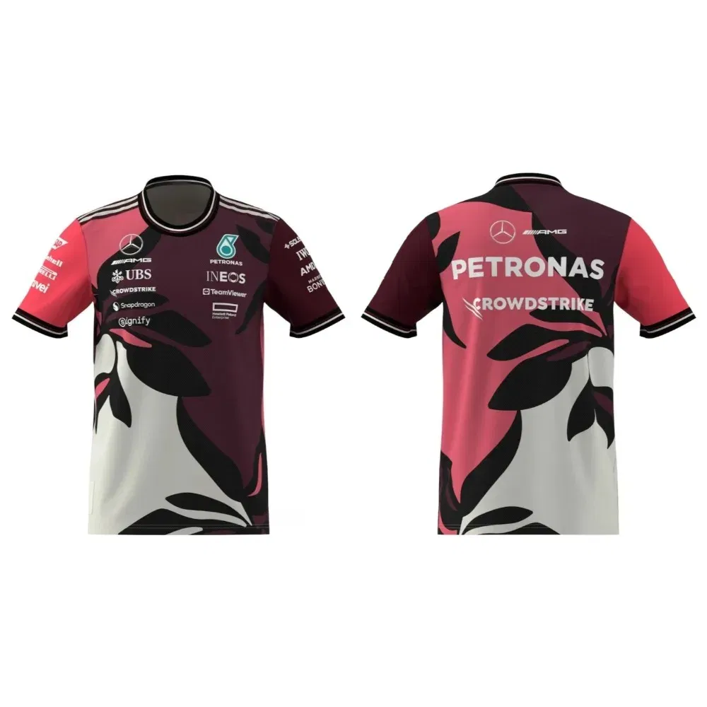 Color: Beige, Size: 4XL - 2025 New Arrival Miami GP Team T-Shirts Short Sleeve Men's Women's 3D Printing Quick-drying T-shirts Kid's Tees Training Tops