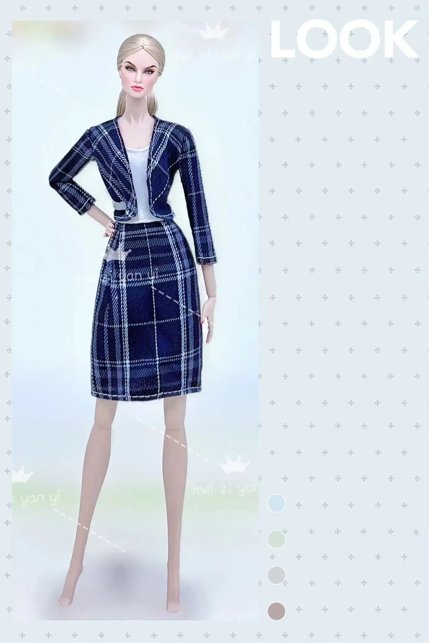 Color: Yellow - for clothes pink for 30cm doll