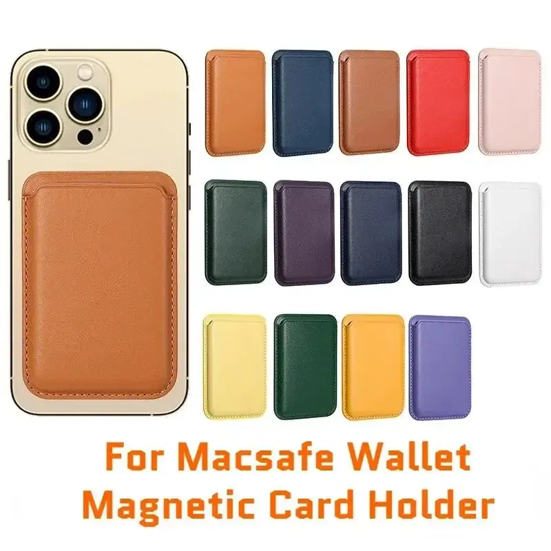 Material: leather, Color: Trans-dark Pink - Magsafe Series Magnetic Leather Card Holder Wallet Case for iPhone 15 14 Plus 13 12 Pro Max