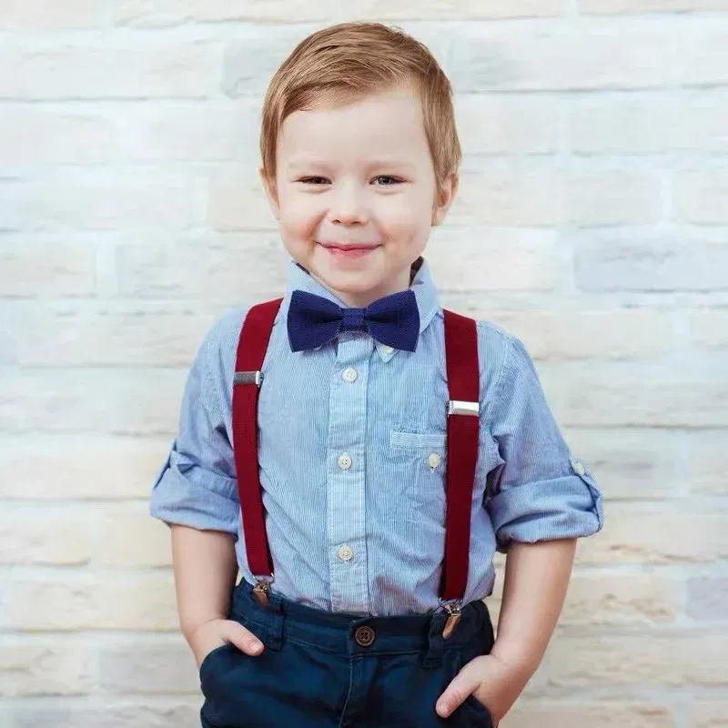 Color: green - Korean Formal Dress Dots Bow Ties For Kids Business Bowknot Bridegroom Best Man Bowties Polka Dot Butterfly Cute Neckties Gift