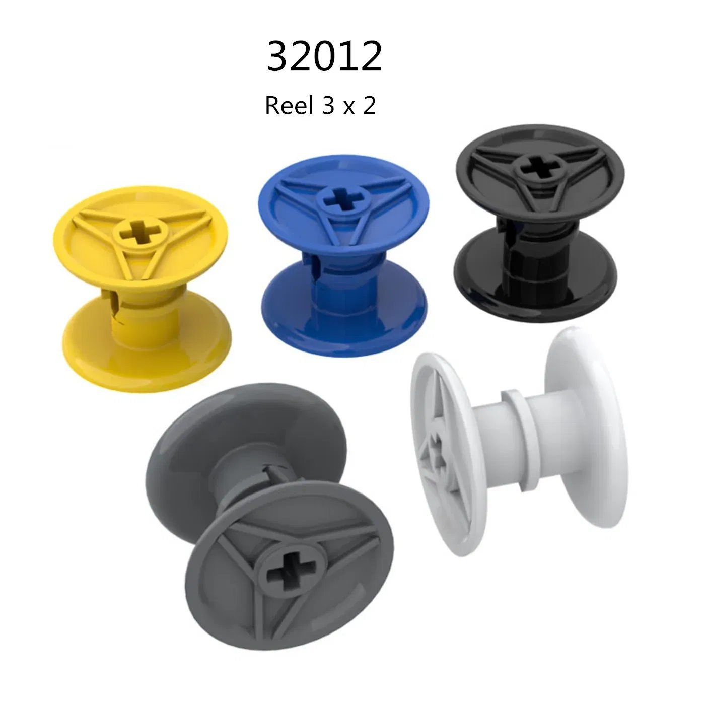 Color: DARK GRAY - 1 Pcs Buildings Blocks 32012 High-Tech Reel 3 x 2 Brick Collections Bulk Modular GBC MOC Set