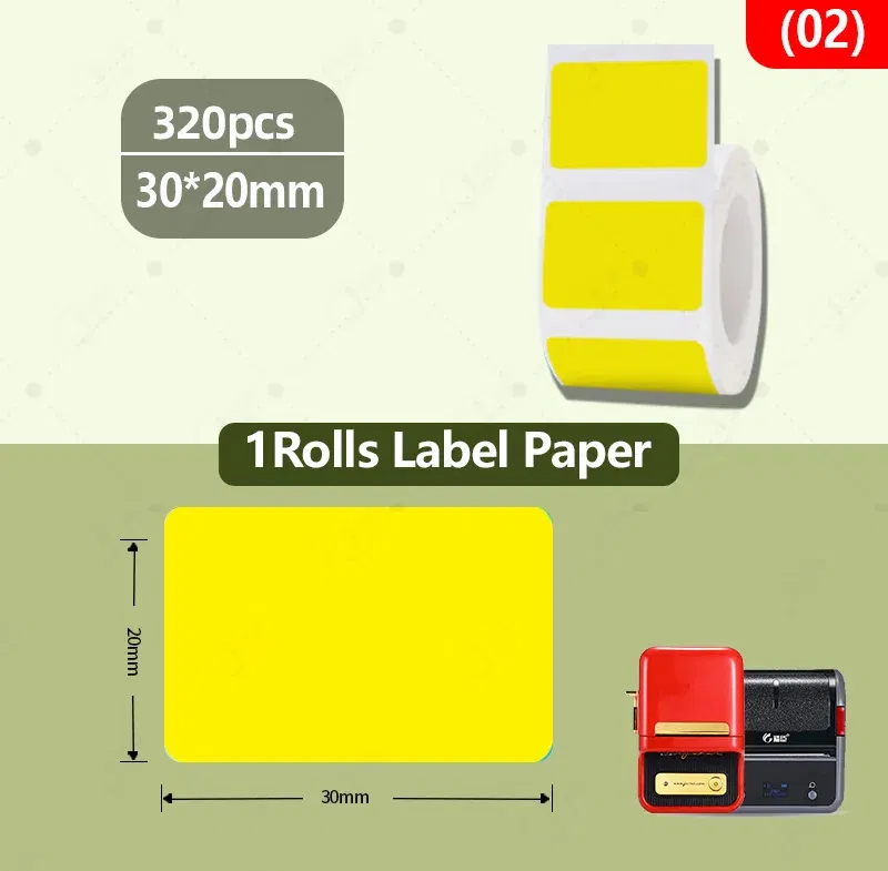 Color: pink - NIIMBOT B21/B203/B3S label machine printing paper color label waterproof, oil resistant, tear resistant label