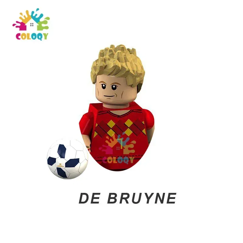 Color: RED, Ships From: CHINA - Kids Toys Football Stars Building Blocks Sport Player Bailey Messi Ronaldo Mini Action Figures Toys For Kids Christmas Gifts