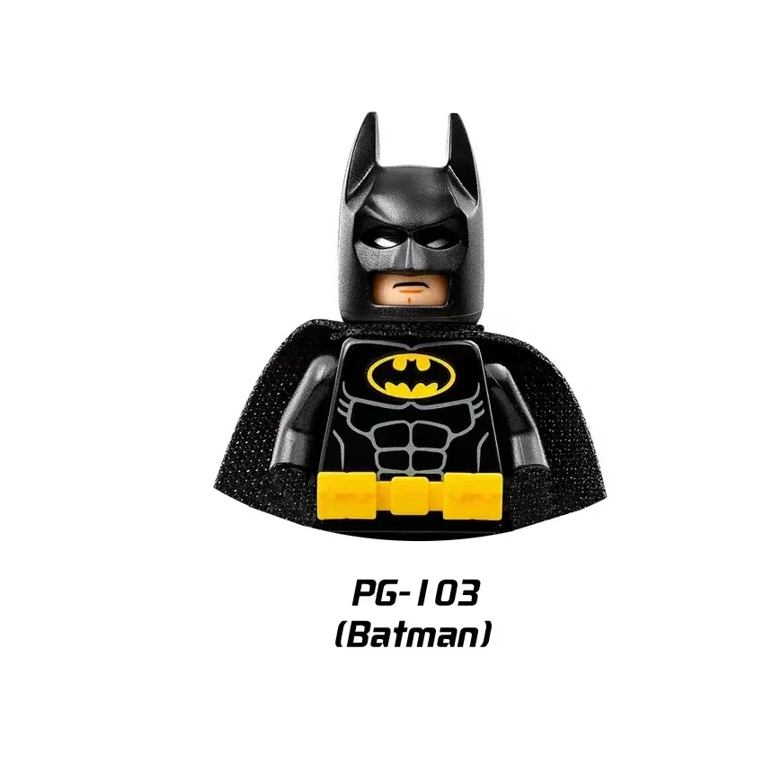 Color: Trans-yellow - Marvel Blocks Brick Hero Batman Joker Superman Catwoman Mini Figure Building blocks Hot Toy Children's party gift
