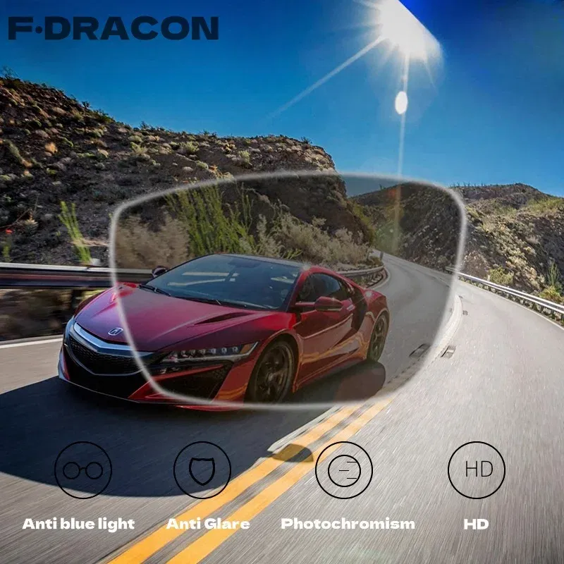 Lenses Color: Blue, Ships From: CHINA, Lens Index: 1.56 - F?·DRACON Anti-blue light+Anti-glare +Photochromic Lens1.56/1.61 Myopia All-weather Safe Driving Optical Prescription Custom Lens
