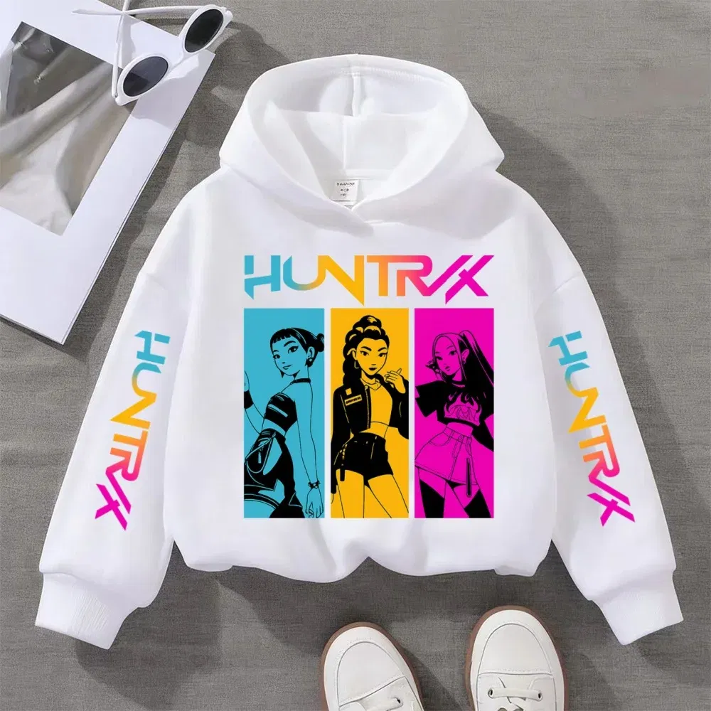 Color: Blue, Kid Size: 164 - KPOP Demon Hunters Children's Sweatshirt Girls' Clothes Girls' Sweatshirt autumn 2024 New Cute Fashion Hoodie