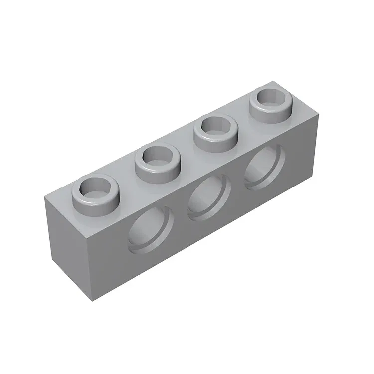 Color: Light Grey - Rainbow Pig MOC 3701 Brick 1x4 with 3 Holes Building Blocks Classic Brand DIY Assembles Particles Educational Tech Kid Spare Toy