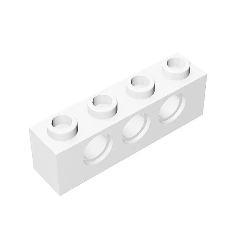 Color: Light Grey - Rainbow Pig MOC 3701 Brick 1x4 with 3 Holes Building Blocks Classic Brand DIY Assembles Particles Educational Tech Kid Spare Toy
