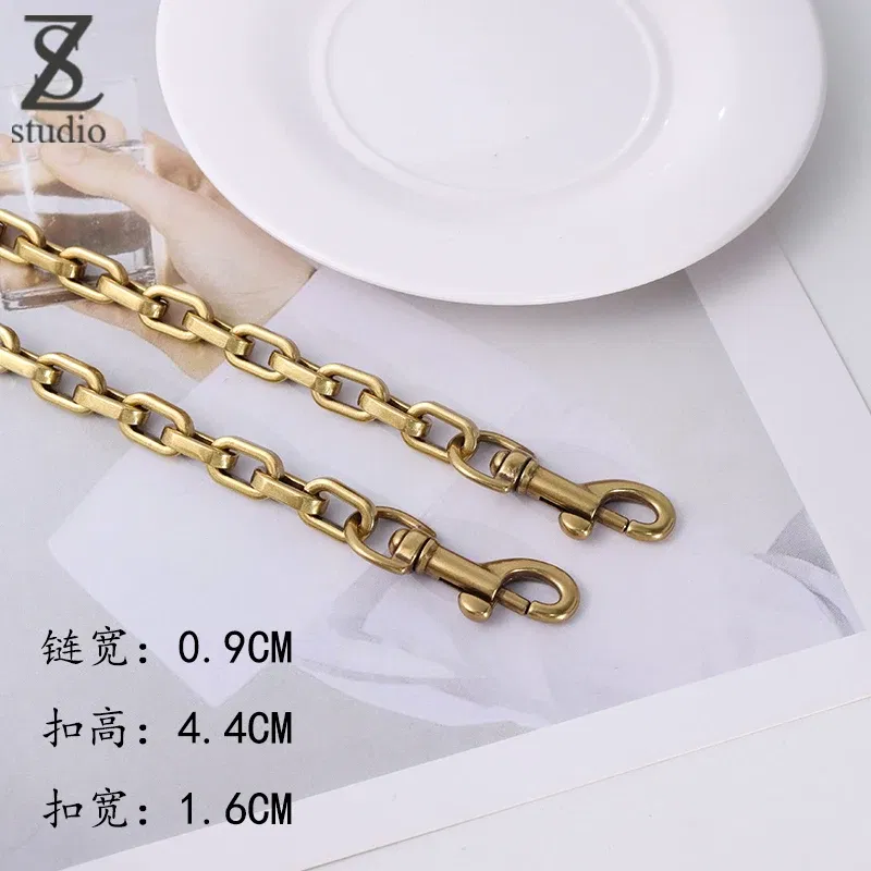 Color: Bronze, Ships From: CHINA - Luxury Design   Saddle bag Luxury  Shoulder Straps replaces Cross-arm Shoulder Copper Color Lightweight Chain