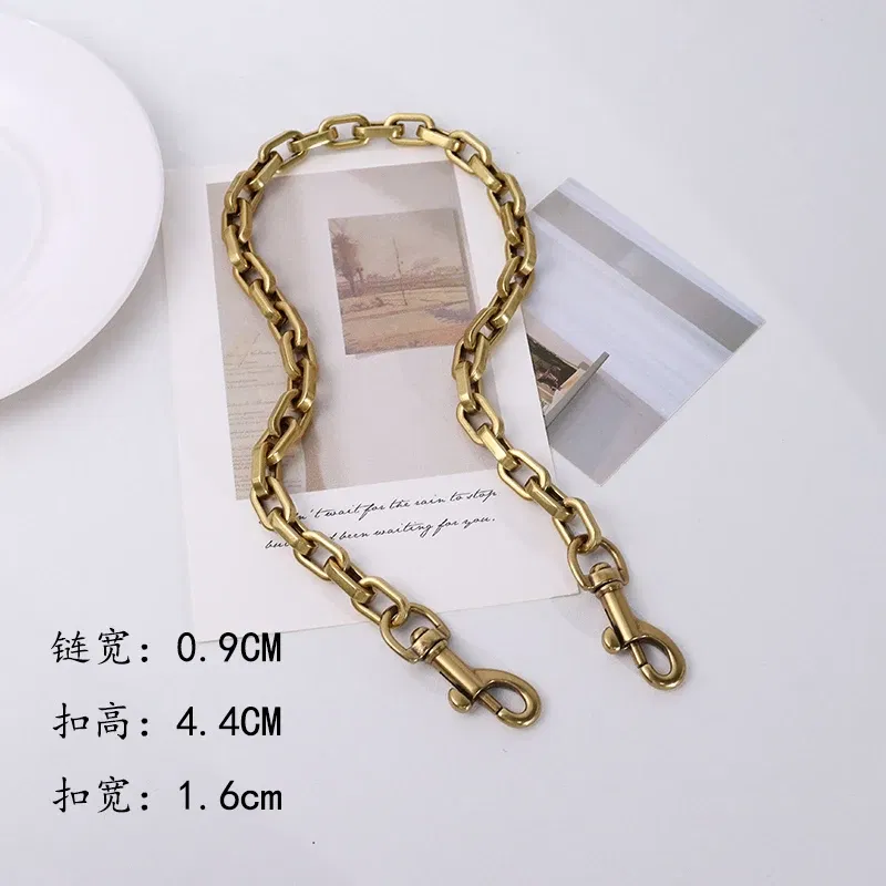 Color: Bronze, Ships From: CHINA - Luxury Design   Saddle bag Luxury  Shoulder Straps replaces Cross-arm Shoulder Copper Color Lightweight Chain