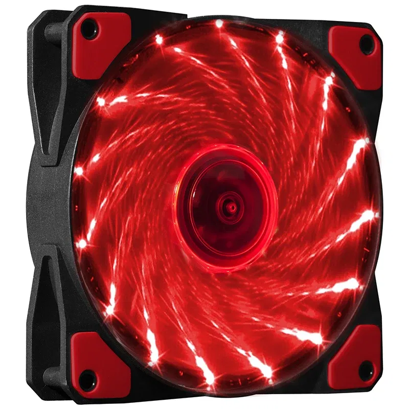 Color: pink, Blade Color: WHITE, RGB Support: Fixed Color - 12CM RGB LED PWM Light Heat Dissipation Fan 12V DC 15 33 Lights Computer Case Cooling Fan