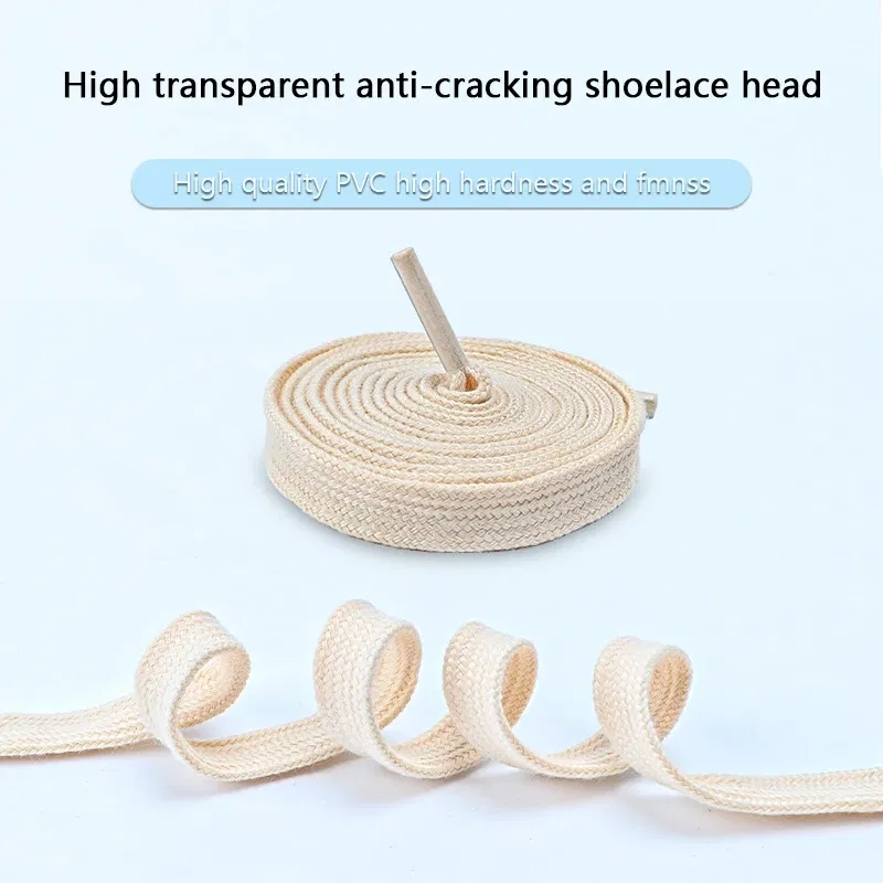 Color: Champagne, Ships From: CHINA, Length: 80cm - 1 Pair Flat Shoelaces for Sneakers Rugged Wear-resistant Classic Canvas Sports Shoe Laces Women Men Shoelace Solid Double Cotton