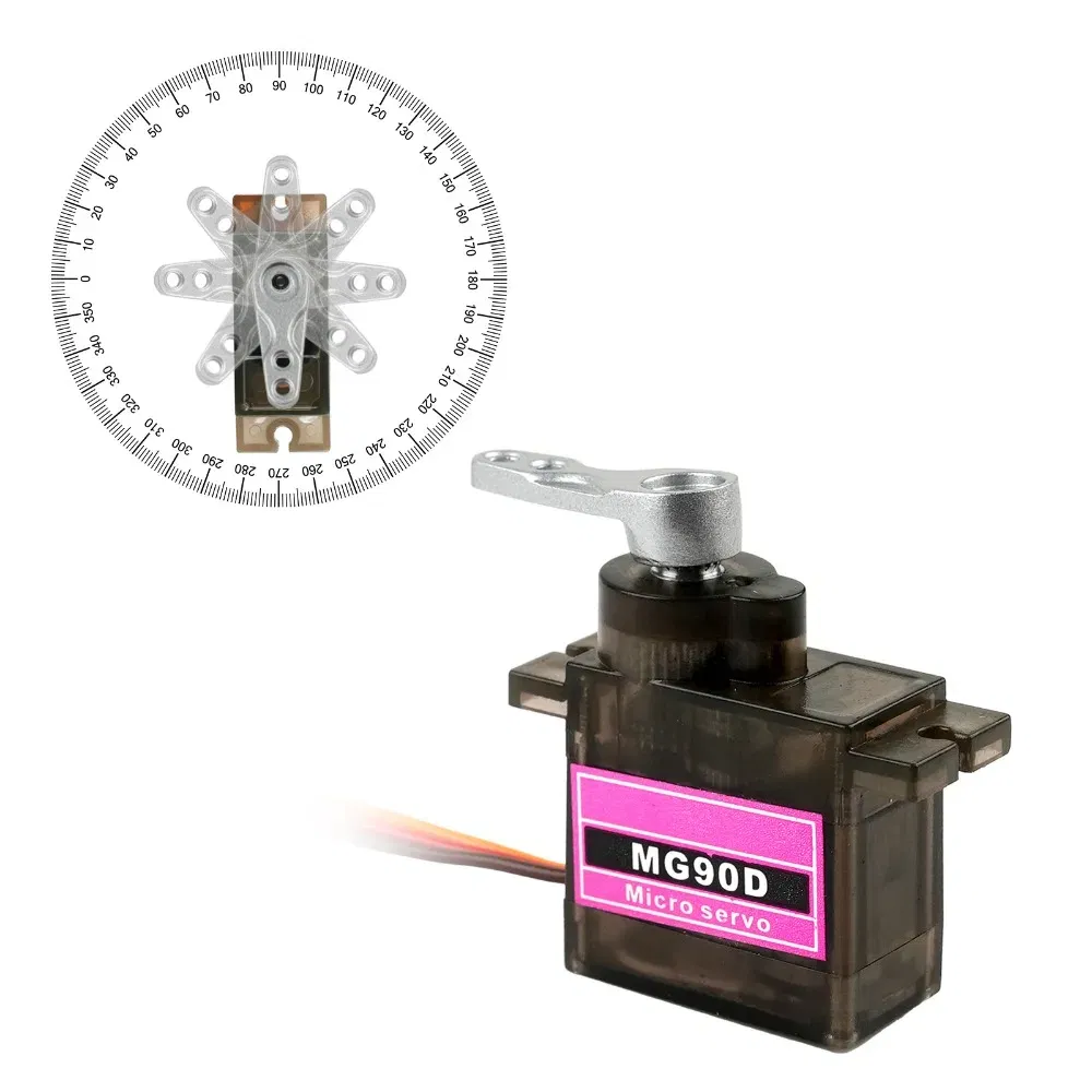 Color: Burgundy - MG90D 10/20/30/40/50Pcs Micro Digital Servo Motor Full Metal Gear 180/270/360 Degree For RC Airplane Helicopter Car Boat Model