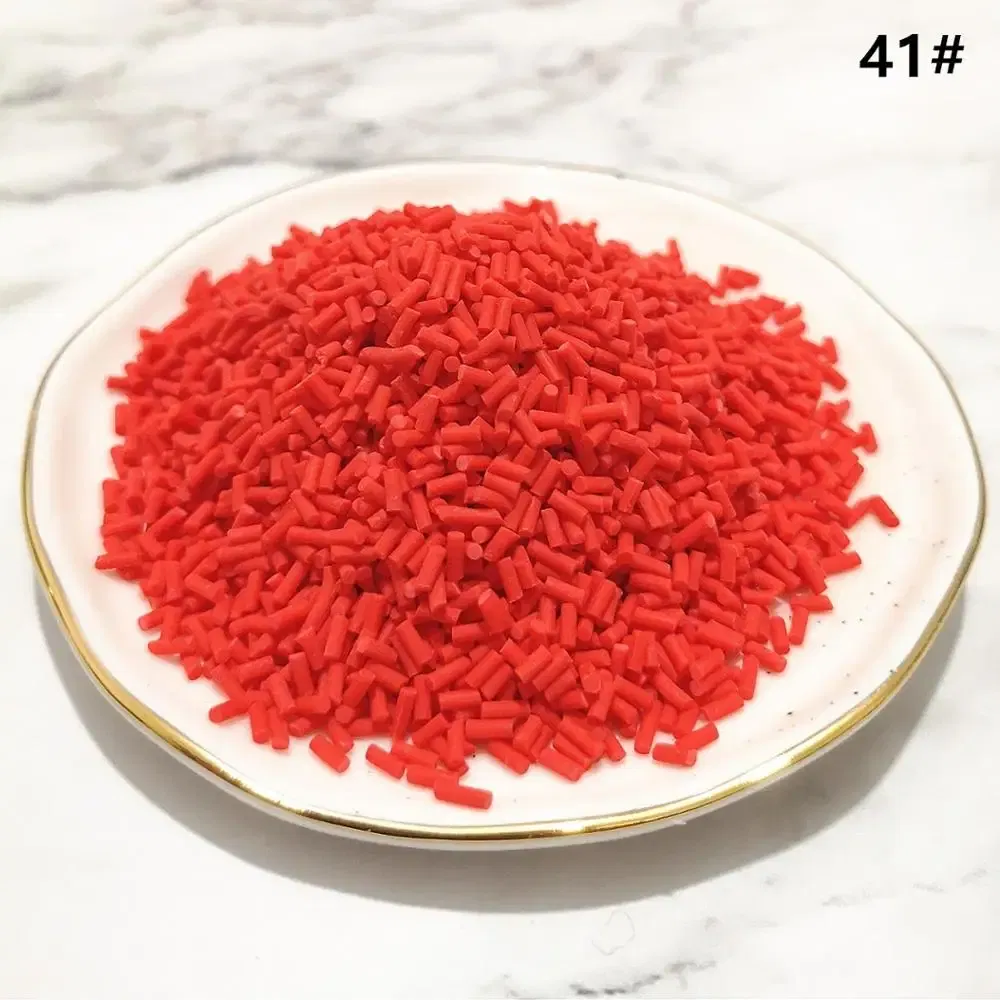 Color: Pure White - 20g Polymer Clay Fake Candy Sweets Sugar Sprinkle Decorations Cake Dessert Simulation Food Dollhouse Miniature