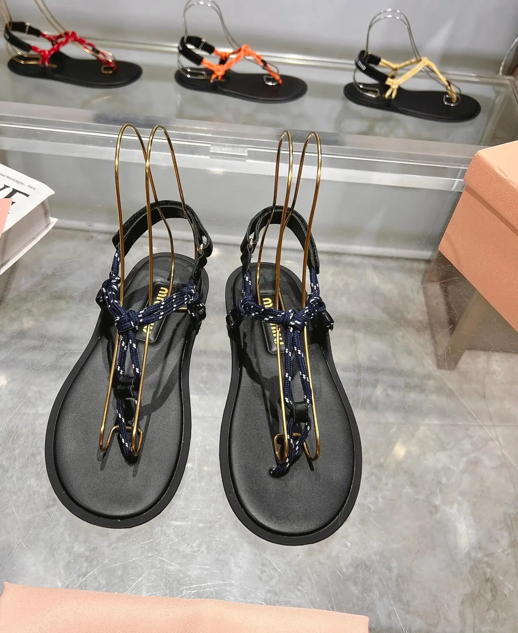 Color: Orange, Shoe Size: 38 - 25 New Summer Products, Super Cost-effective, Summer Sandals and Flip-flops Are Versatile and Trendy, MIU Series Flip-flops