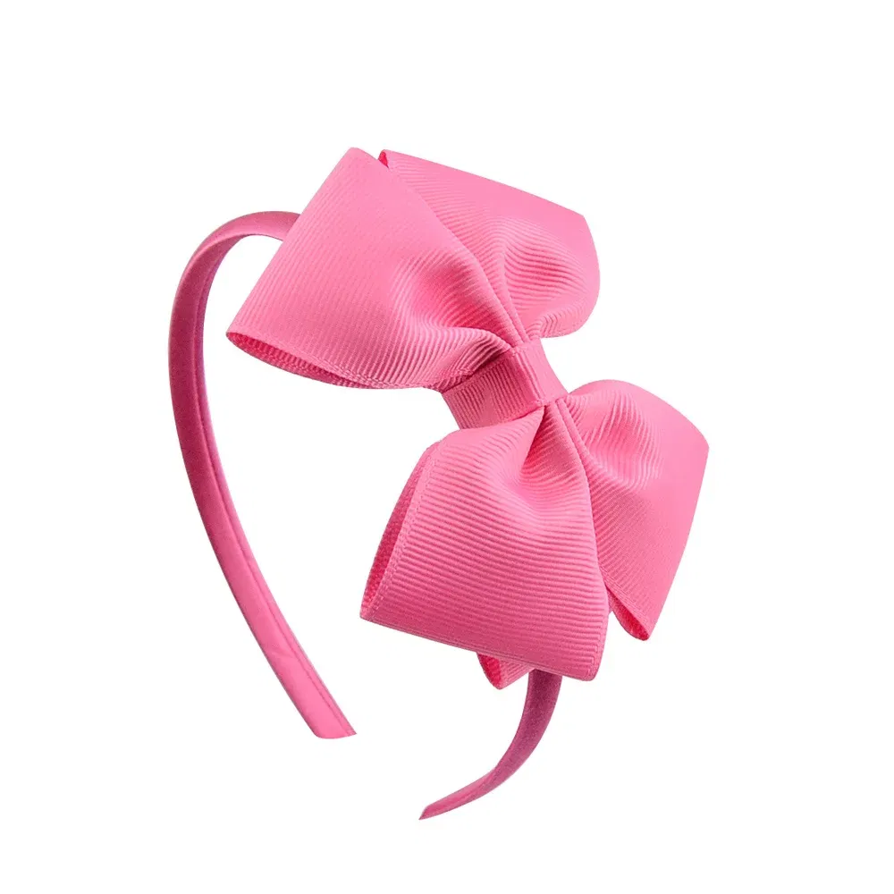 Color: MULTI - 1 Piece Ribbon Handmade Hair Bows Hairbands for Baby Girls 20 Colors Cute Bowknot Solid Headband Headwear Baby Hair Accessories