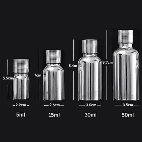 Color: Brown - Hot Sales 5/15/30/50ml Portable Glass Stopper Perfume Essential Oils Bottle Empty Bottle