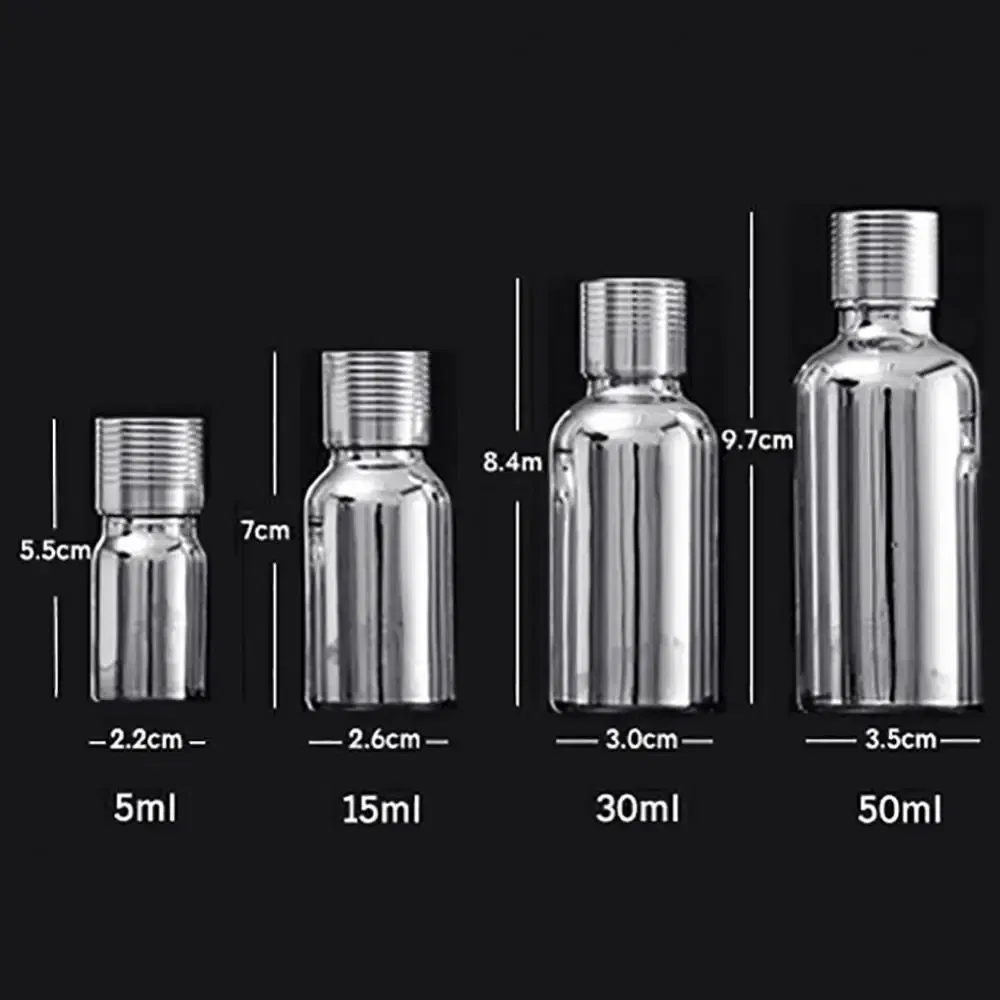 Color: Brown - Hot Sales 5/15/30/50ml Portable Glass Stopper Perfume Essential Oils Bottle Empty Bottle