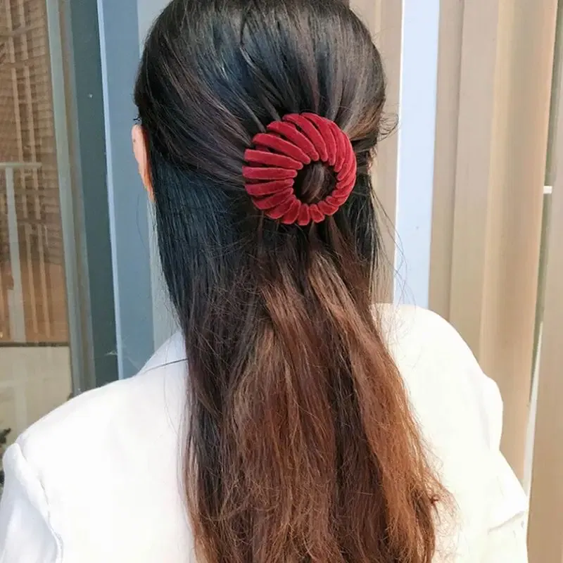 Ships From: United States - Ponytail Hairpin Bun Maker Hair Styling Tool Anti-Slip Bun Maker Hair Styling Tool Claw Clip Holder Light Weight For Daily Wear