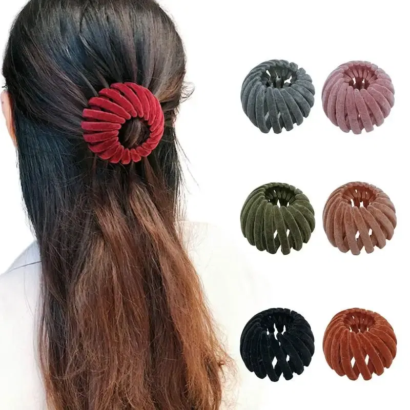 Ships From: United States - Ponytail Hairpin Bun Maker Hair Styling Tool Anti-Slip Bun Maker Hair Styling Tool Claw Clip Holder Light Weight For Daily Wear