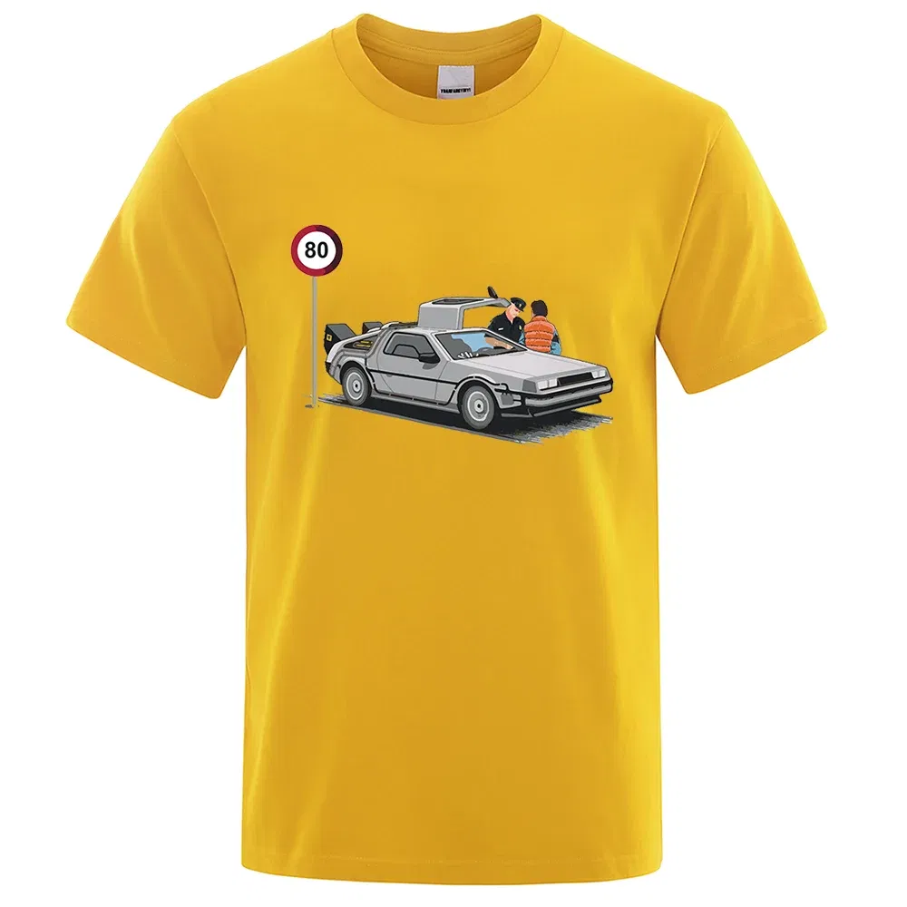 Color: Khaki, Size: XXS - I Was Caught Speeding Funny Printed T-Shirts Men Fashion Casual Short Sleeves Loose Oversized T Shirt Breathable Cotton Tees