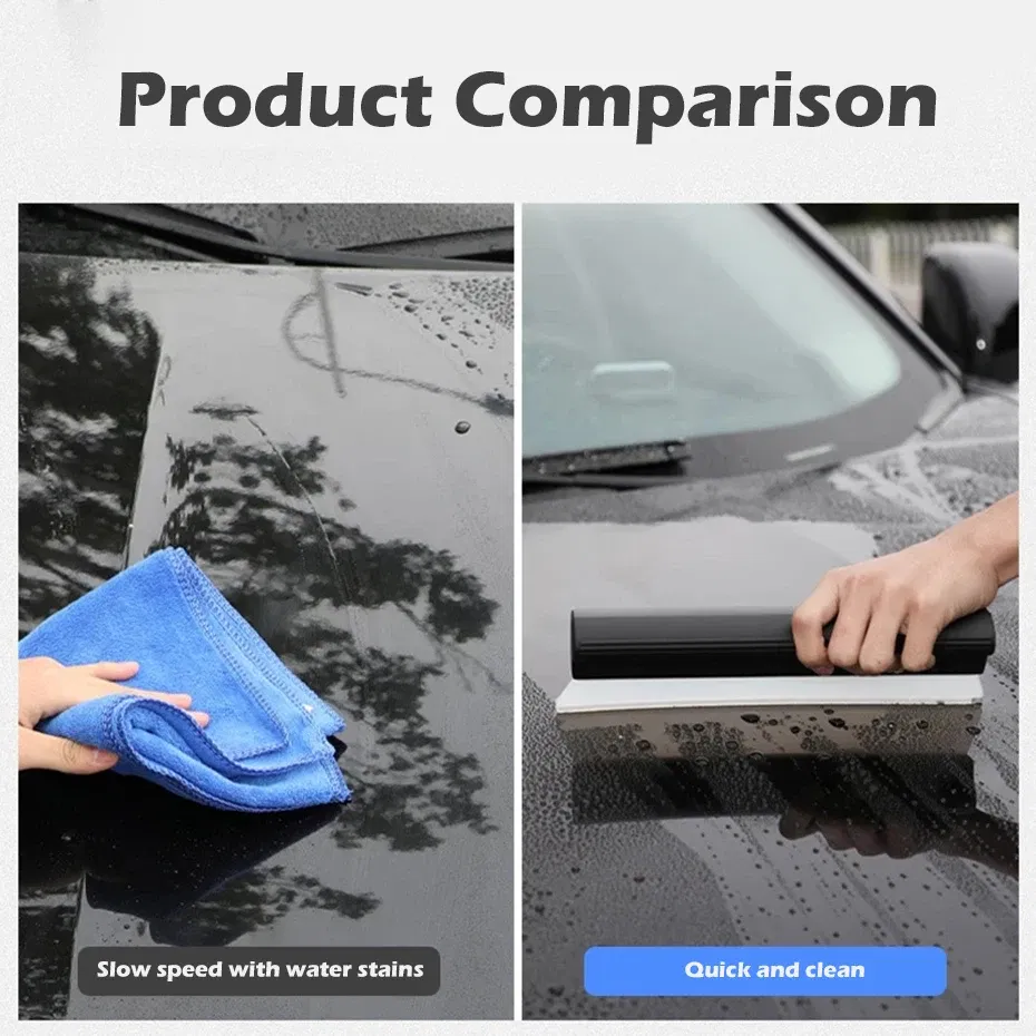 Flexible Soft Silicone Handy Squeegee Car Non-Scratch Water Wiper Clean Scraper Automobile Anow Ahoveling Tools