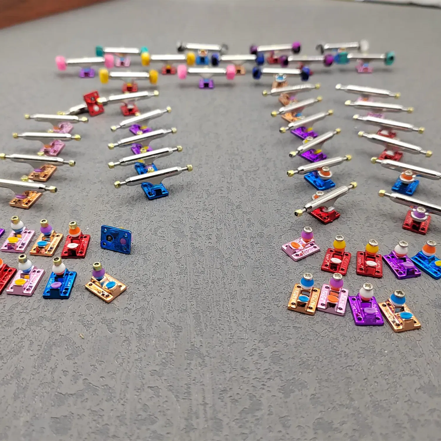 Color: Silver, Ships From: CHINA - 34mm Fingerboard Trucks with Soft Bushing and Pivot Cup for Finger Skateboard