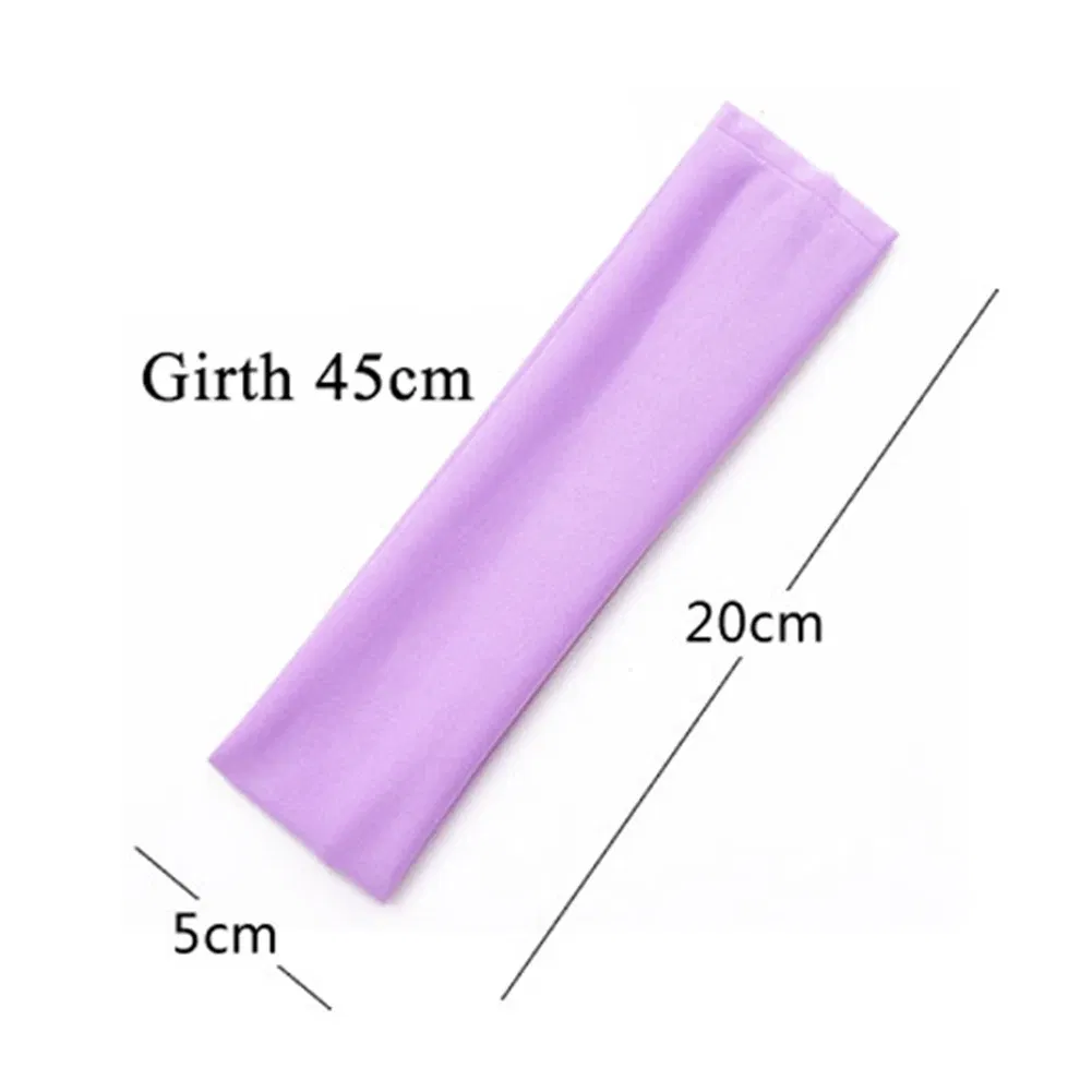 Color: Pink - Fashion Sports Headbands For Women Solid Elastic Hair Bands Running Fitness Yoga Hair Bands Stretch Makeup Hair Accessories Hot