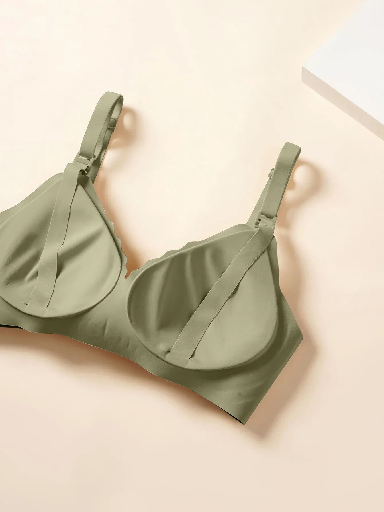 Color: Brown, Bands Size: 30 - Front Open Nursing Bra Maternity Jelly Gel Laser Cutting Seamless Underwear Ultra Thin Breastfeeding Bra For Pregnant Women