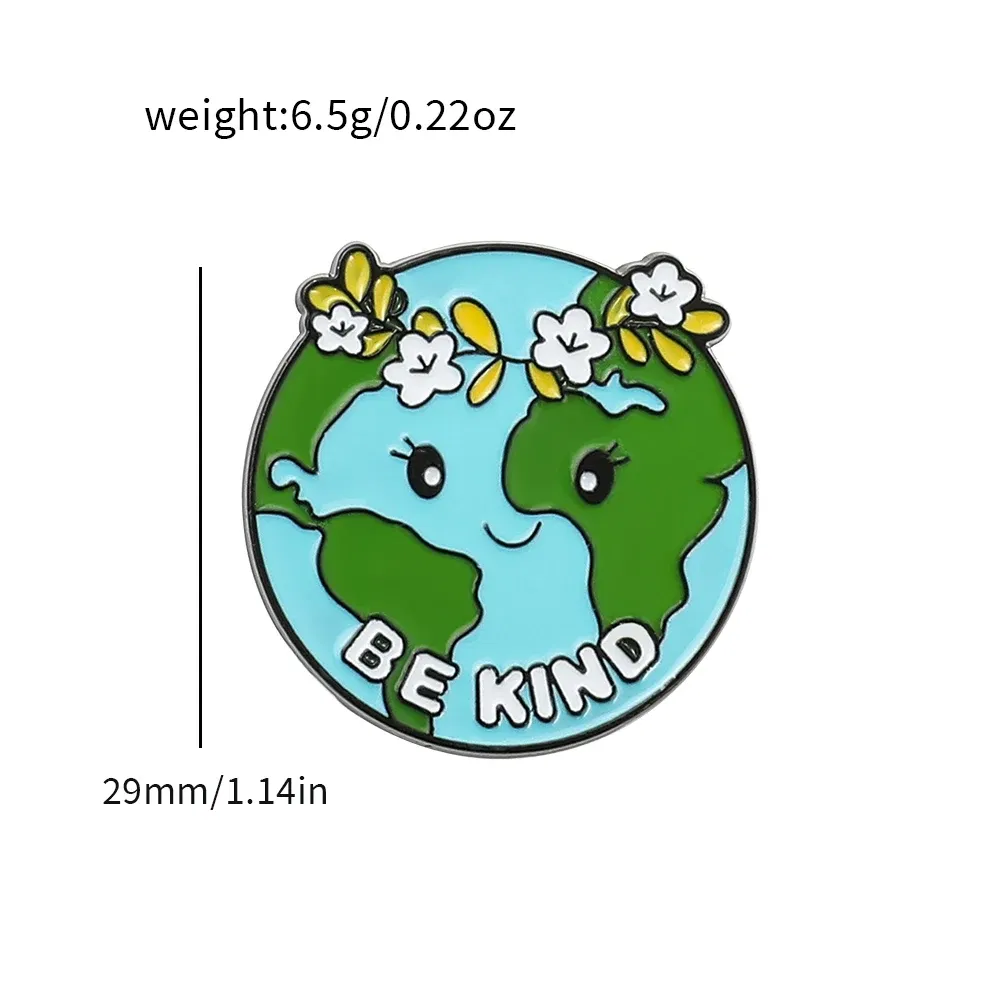 Metal color: Rhodium Plated, Ships From: CHINA - Protect Your Home Enamel Pins "Save The Planet" Sign Green Wreath Home Brooch Protect Ecology Environment Accessories Badge