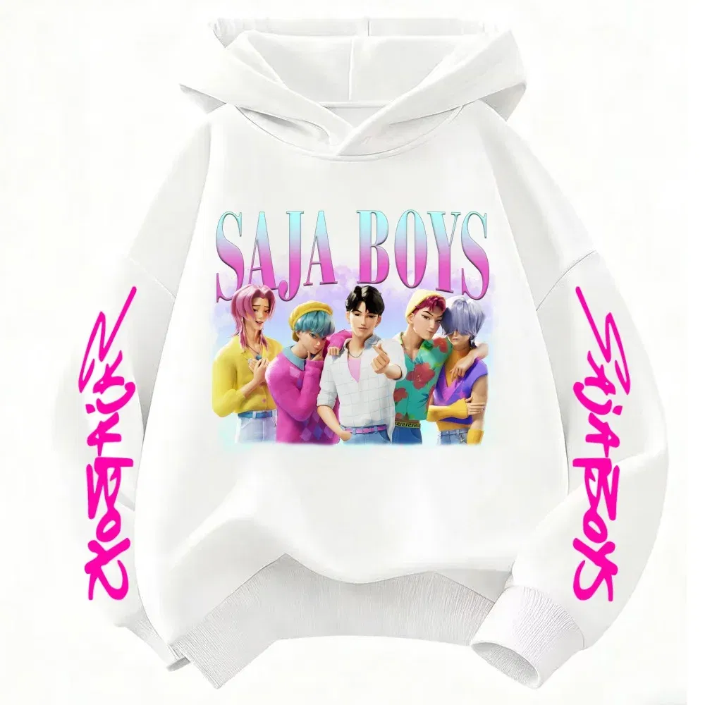 Color: Dark Grey, Kid Size: 6 - k-pop sajaboys  Christmas Kpop Witch Hunt Group Autumn/Winter Cartoon Hoodie Set for Boys, Girls & Kids ?»?