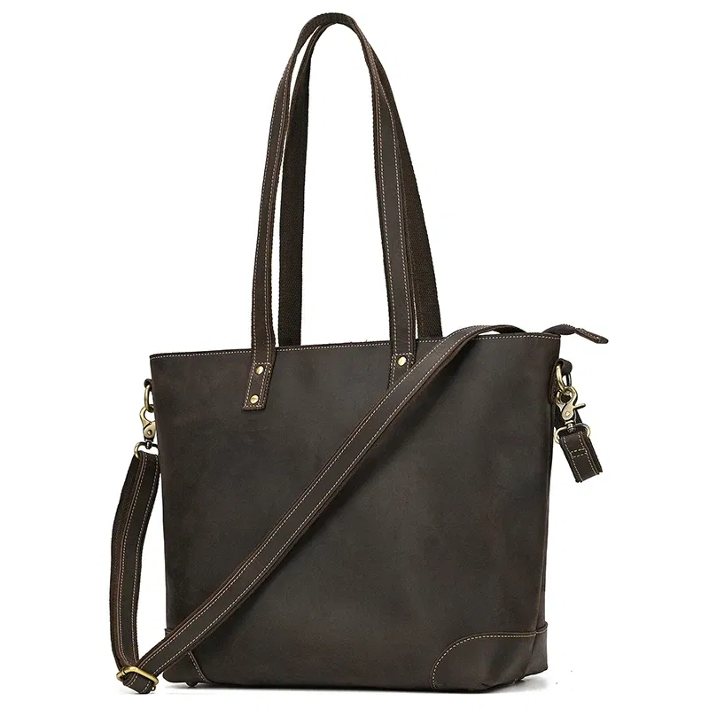Color: Blue - 2024 New Arrivals Women Handbag Brand Fashion Leather Shoulder Bag For Woman Female Bag Big Bags Work Totes Cowskin Lady Purse