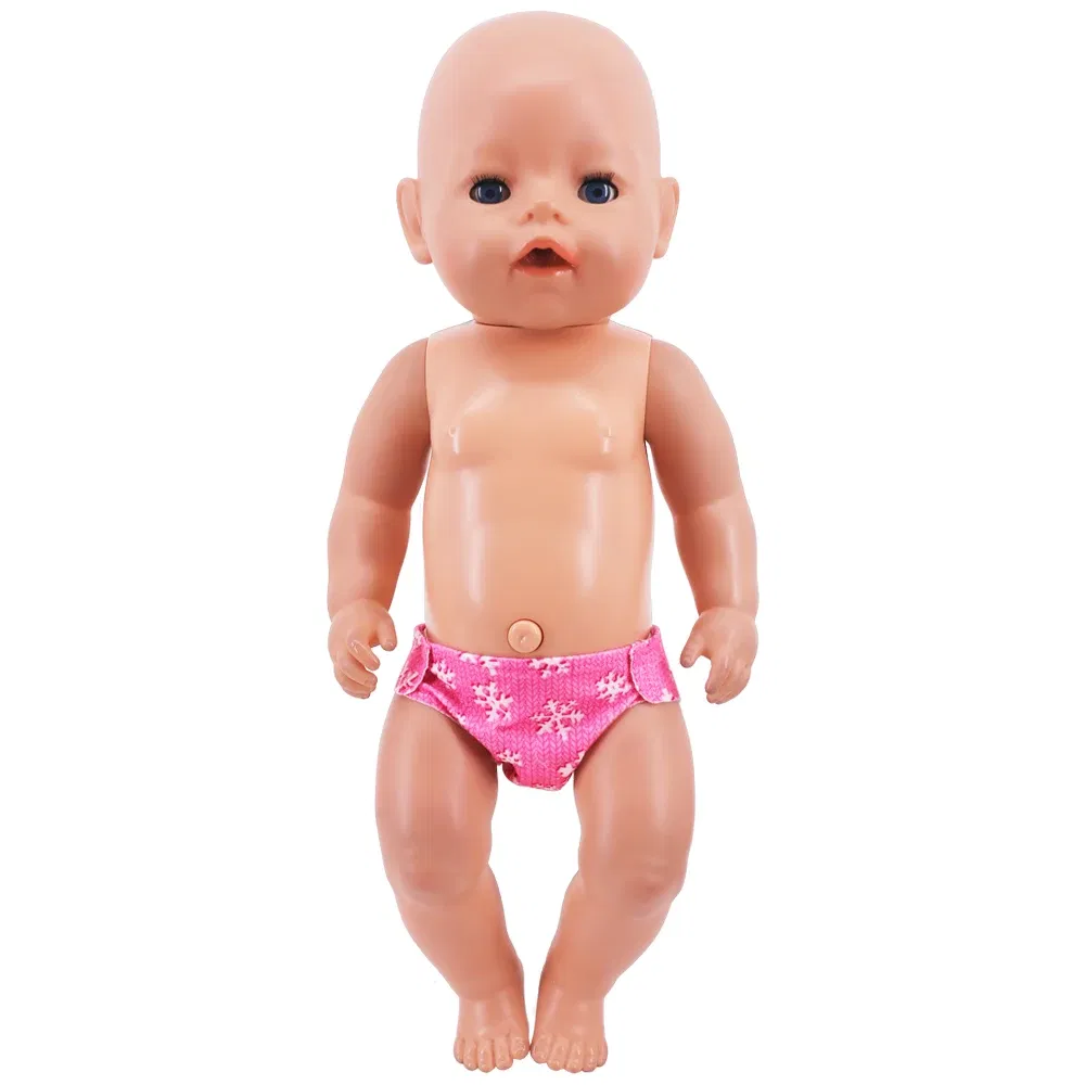 Color: Gold - Reborn Doll Panties,Cute Pattern Underwear Panties Accessories Fits 43Cm Newborn Baby Doll,18 Inch American Girl Doll,Girl Gifts