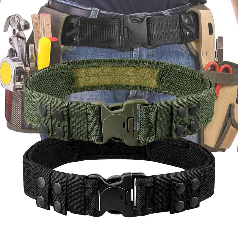 Color: black, Belt Length: 130cm - 1pc Quick Release Tactical Belt for Men Fashion Style Combat Belt for Outdoor Activities and Fishing