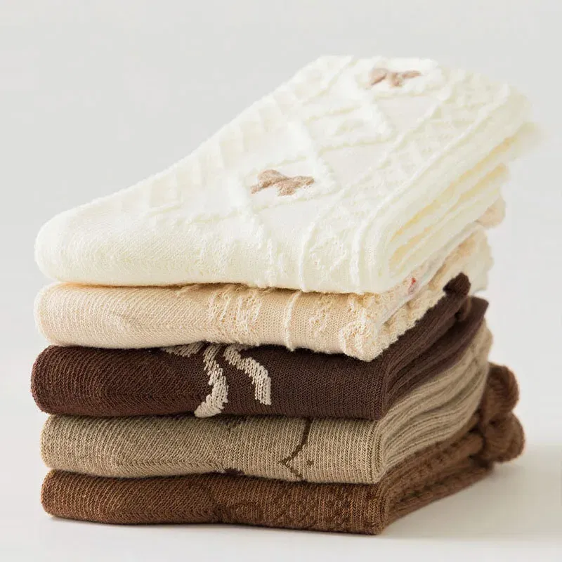 Color: Blue, Size: 2-3T - Girls Ruffle Socks Baby Mid Calf Socks Autumn Children's Socks Retro Maillard Style Cotton Socks