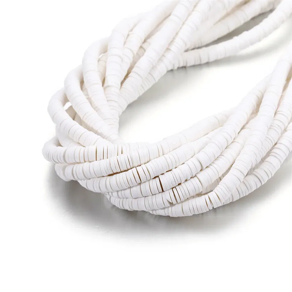 Color: camel, Item Diameter: 6mm - 16Inch/Line 6mm Colorful Flat Round Polymer Clay Beads Loose Spacer Beads for DIY Jewelry Making Bracelet Necklace Accessories