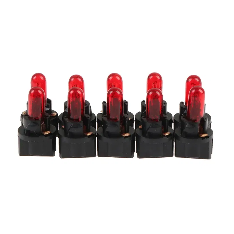 Emitting Color: Yellow - 10Pcs T5 SMD LED Car Light Automobiles Light-emitting Diode Instrument Gauge Dashboard Light Bulbs Auto Interior Indicator Lamp