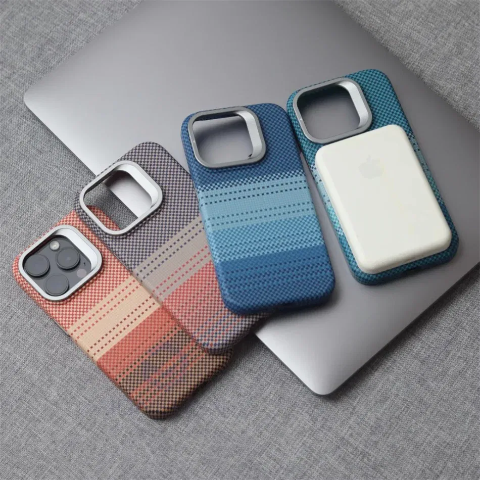 Color: Clear, Material: Microfiber - Luxury Magnetic Stand Metal Lens Relief Carbon Fibre Pattern For Magsafe Case For iPhone 15 14 13 Pro Max Shockproof  Back Cover