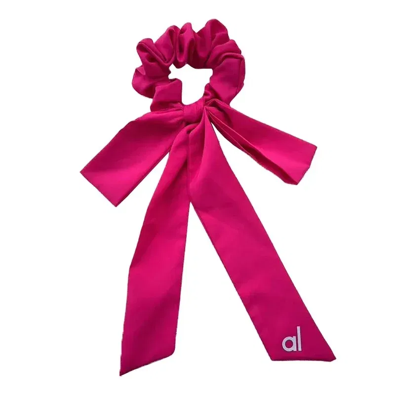 al Love Knots Tie Scrunchie Bow Ribbon Hair Clip Fashion Simple Solid Hair Pin Retro Headband with Clips Girls Hair Accessories